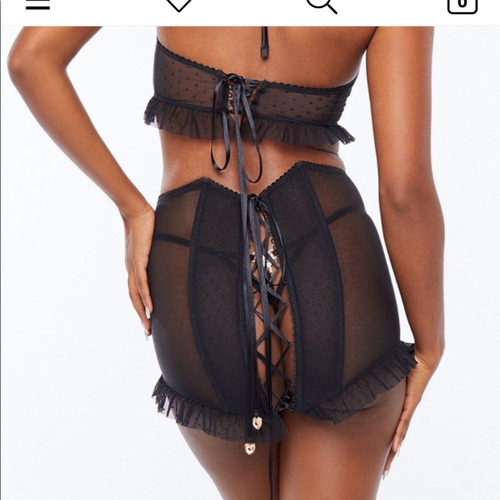 Savage X Fenty mesh open back skirt size S NWT